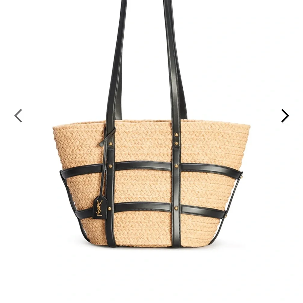 YSL Caged Raffia Tote - Picture 11 of 12